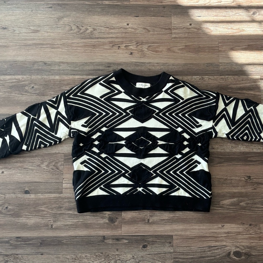 Vintage Molly Green Geometric Sweater
